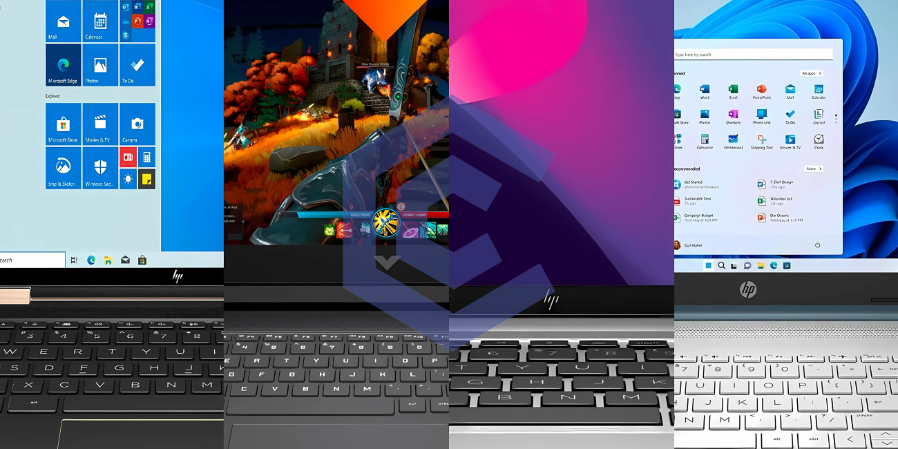 HP laptops showcasing diverse uses, including gaming, productivity, and professional applications, highlighting HP laptops prices in South Africa.